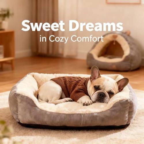 Small Medium Dog Sweater (Brown / Large)