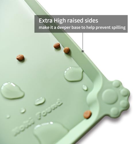 X Large Silicone Pet Feeding Mats (28" x 20" / Jade)