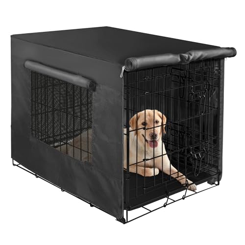 Dog Crate Cover (48.4"L x 30.3"W x 32.3"H / Black)