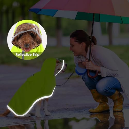Dog Raincoat Waterproof Rain Jacket (Green / 3X-Large)