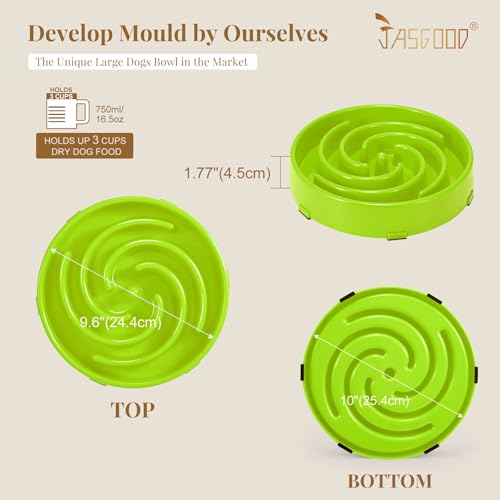 Slow Feeder Dogs Bowl for Large Medium Dogs (Large / P-grass green)