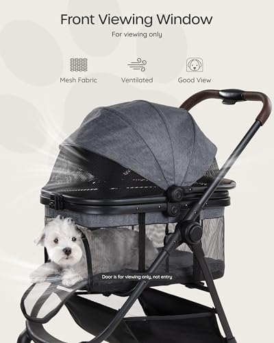 3 in 1 Pet Carrier Stroller for Small (Urban Gray)