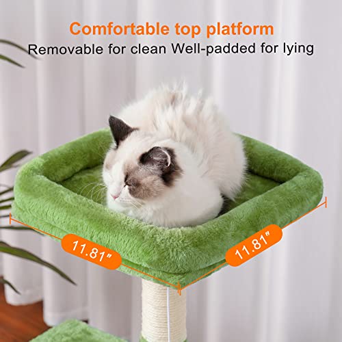 Cat Tree with Toy (43.3 inch / Green)