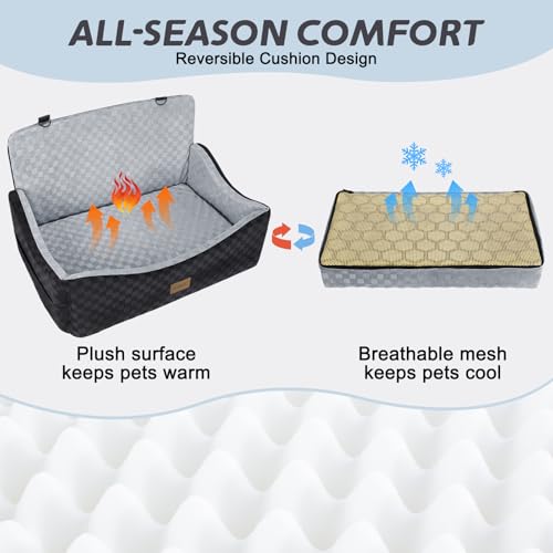 Dog Car Seat for Medium (Large / Grey)