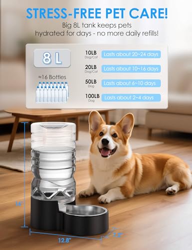 2.1 Gallon Automatic Dog Water Dispenser (8L)