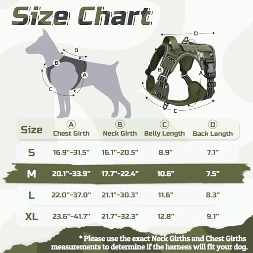 Tactical Dog Harness for Medium (Green camo / Medium)