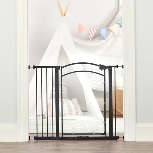 Safety 29.5" 37" Clear Panel Baby Gate (Black/Clear - 29.5-37"w X 30"h)