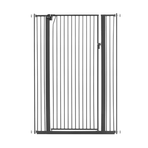 Extra Tall Pet Gate for Cats (Black / 29-41" Wide x 56" Tall)