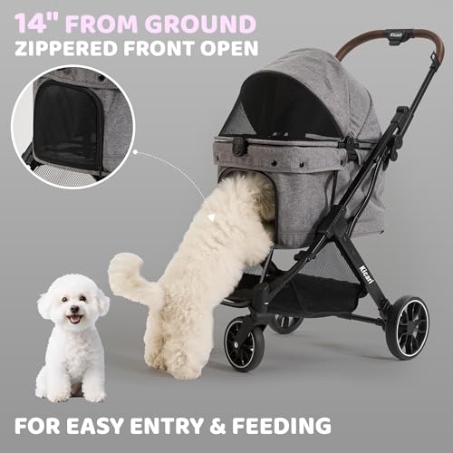 All Terrain Dog Stroller for Small to Medium Dogs (Charcoal Gray)