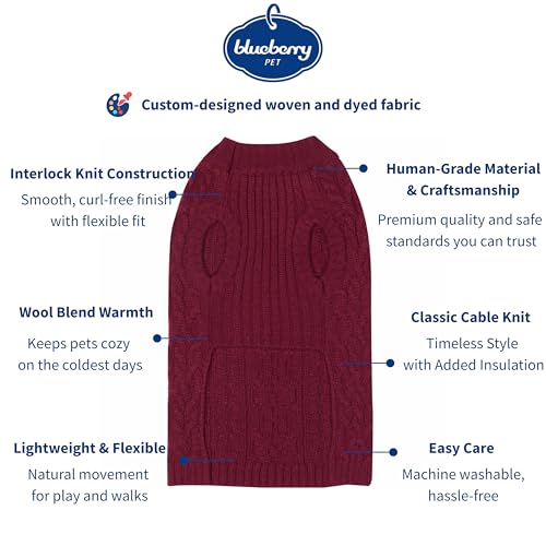Dog Sweater Award (16 inch (Pack of 1) / Burgundy)