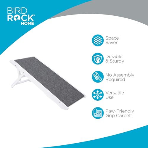 Adjustable Pet Ramp for Small Dogs (White - 16")