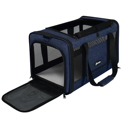 Cat Carrier 18x11x11 United Airline Approved (Navy / 18.0"L x 11.0"W x 11.0"H)