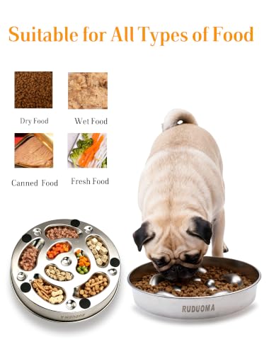 Stainless Steel Slow Feeder Dog Bowls