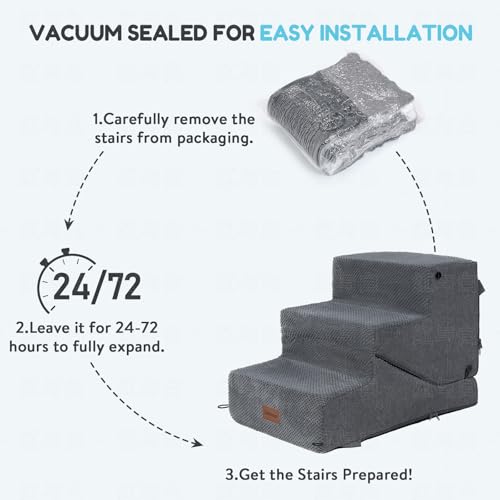 3 Step Dog Stair and Ramp for Small Dogs and Cats