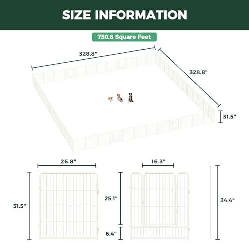 Rollick Dog Playpen (White / 32"H)