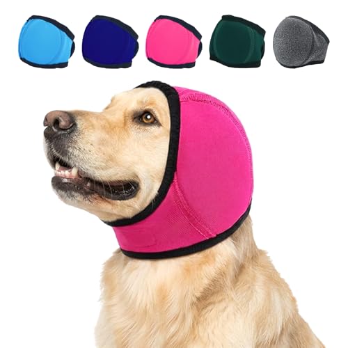 Dog Ear Muffs for Anxiety Relief (S / Fuchsia)