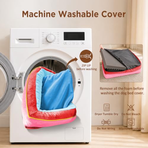 Orthopedic Dog Bed for Extra Large Dogs with Bolster (45.0"L x 35.0"W x 8.5"Th / Los Angeles)