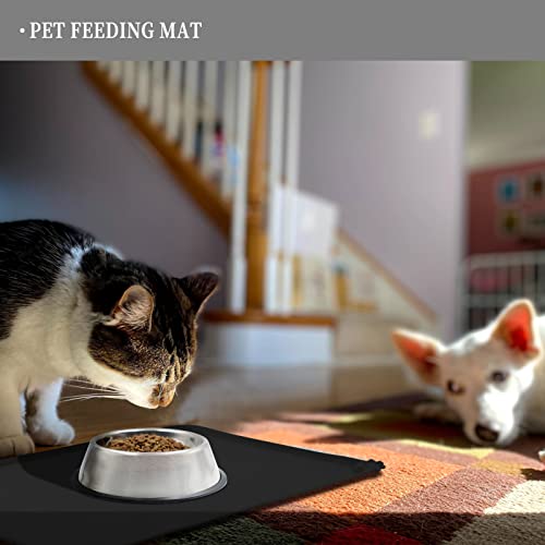 Silicone Pet Feeding Mat (Charcoal / 32" x 24")