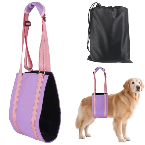 Summer Dog Lift Harness for Hind Leg Support (Purple / L)