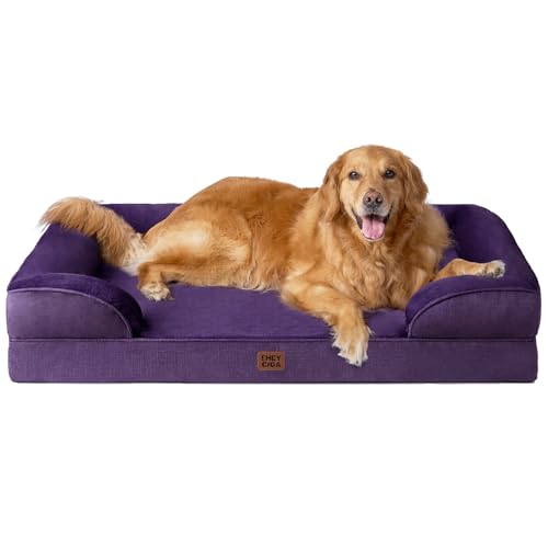 Orthopedic Extra Large Dog Bed (Purple / 44.0"l X 32.0"w X 6.5"th)