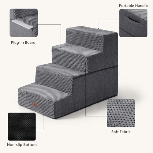 Dog Steps for Bed or Couch (Grey)