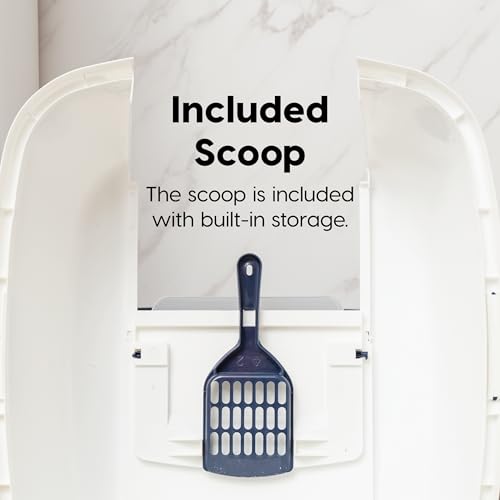Large Front Door Cat Litter Box (Jumbo Enclosed / Navy)