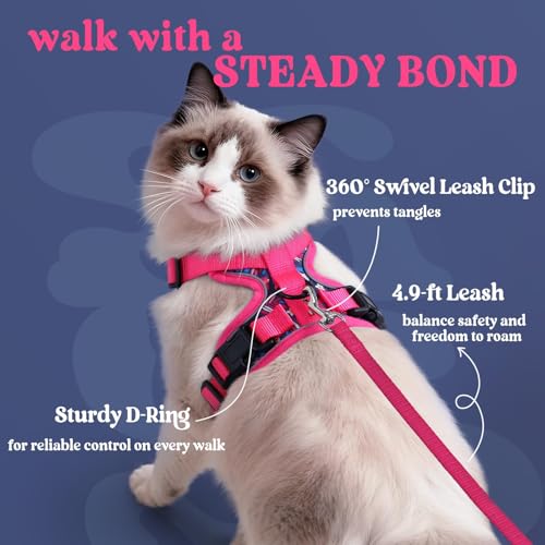 Cat Harness and Leash Set (Xxs / Coconut Fuchsia)