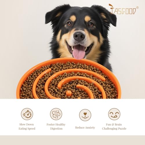 Slow Feeder Dog Bowl (Large / Q-orange)