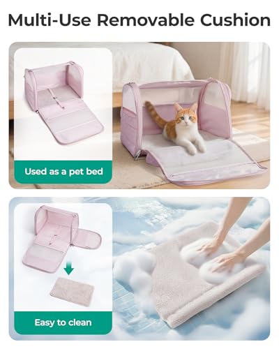 Cat Carrier Soft (Baby Pink / 19.3"L x 13.0"W x 13.0"H)
