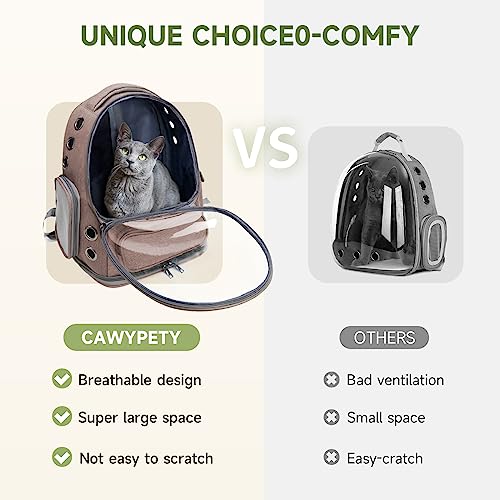 Cat Backpack Carrier Large Space Bubble Backpack up to 12lbs Khaki (Khaki)