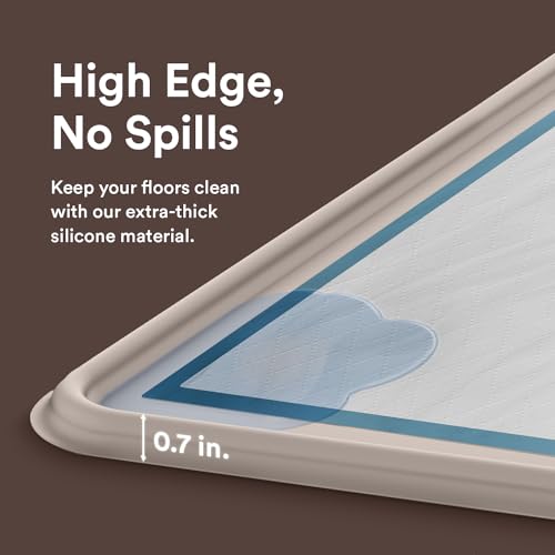 Pee Pad Tray Holder for Dogs (Small / Beige)