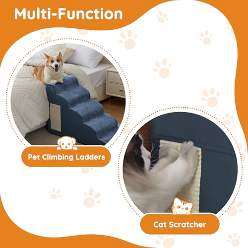Dog Stairs for Small Dogs 11.8" H (Navy / 2-Step 11.8"H)