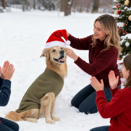 Turtleneck Dog Sweater (Medium / Army Green)