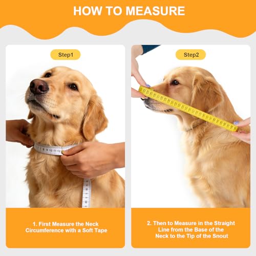Sponge Core Dog Cat Cone Collar for After Surgery Recovery (M (Neck: 8"-11") / Grey+Yellow)