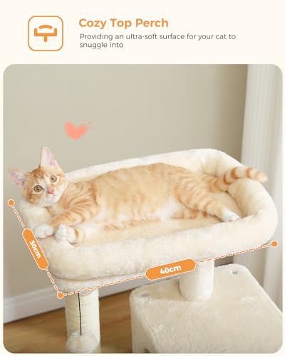 45.7" Cat Tree with Hammock (Beige / 45.7in)