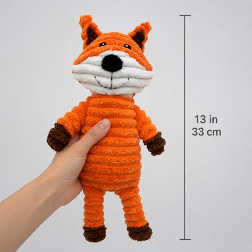Plush Toys Assortment Value Bundle Puppy Pet Mutt Squeak Toy for Medium Large Dogs (Corduroy)