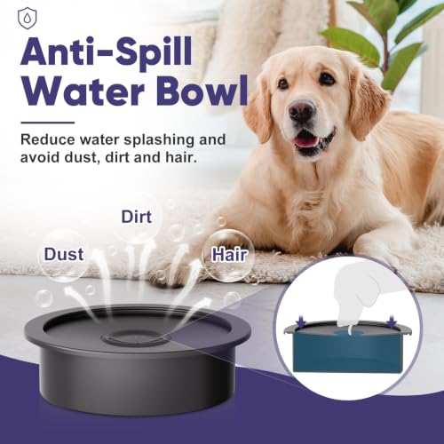 Elevated Dog Bowls Large Breed Raised Dogs Bowl Stand Large (A-Black)