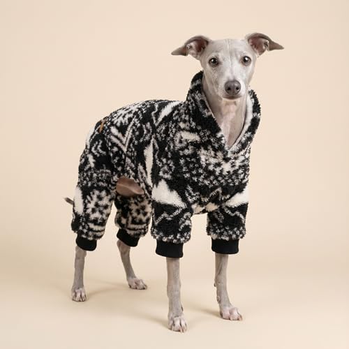 Fuzzy Snowflake Dog Flecce Pajamas (X-Small / Snowflake)