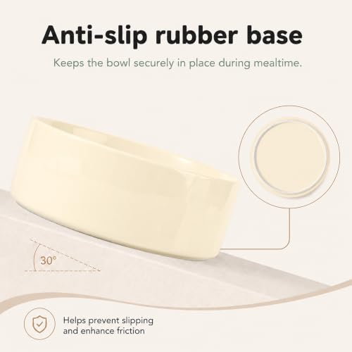 Ceramic Dog Bowls (Light Yellow)