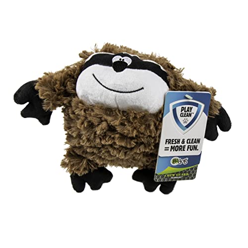 PlayClean Sloth Squeaky Plush Dog Toy with Odor (PlayClean - Sloth (Brown) / Small)