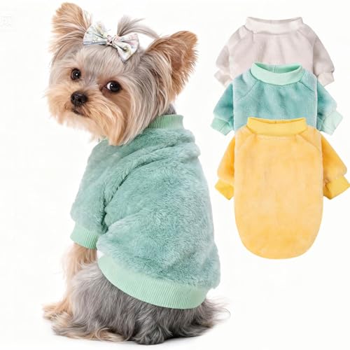 Dog Sweater 3 (Cream,Green,Yellow / Small)