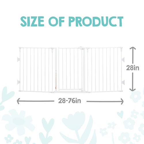 Safety 28" 76" Super Wide Configurable Baby Gate (28-76"W x 30"H / White)