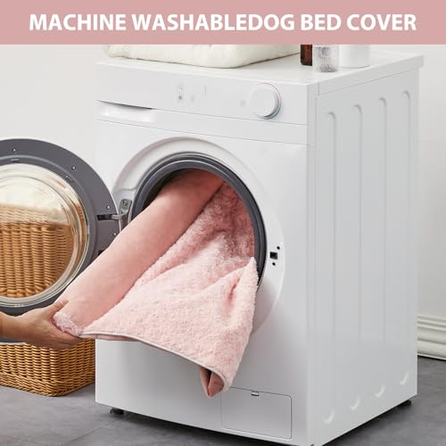 Orthopedic Washable XLarge Dog Bed for Senior Dog Cozy Sleep (42"l x 30"w x 7"th / Pink)