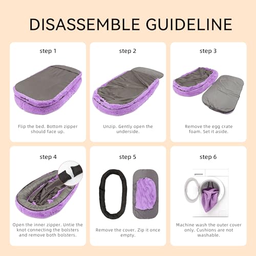 Human Dog Bed (Purple)