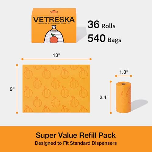 Citrus Scented Dog Poop Bags (Citrus / 1 Count (Pack of 540))