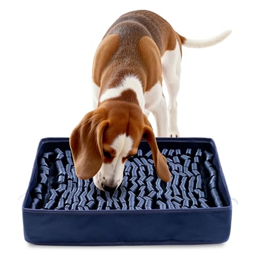 Snuffle Mat for Dogs (Navy / 17" X 15")