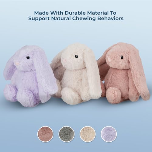 Bunny Buddy Squeaky Plush Dog Toy (Bunny (Mauve) / Small)