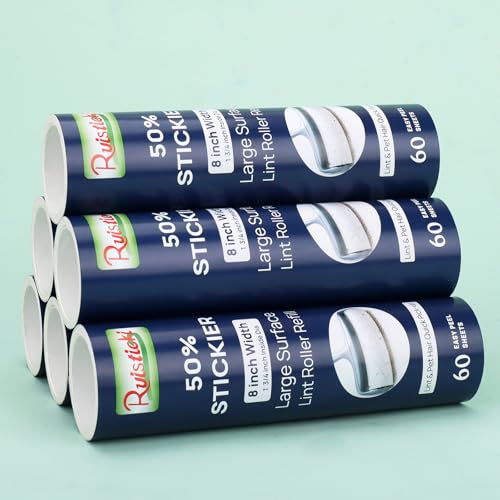 50% Stickier Large Surface Lint Roller Refill for Scotch (6 Pack/360 Sheets)