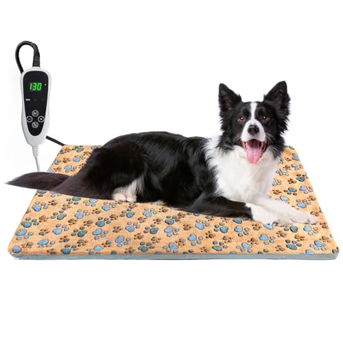 Dog Heating Pad 32×20 in for Dogs (Yellow / 32 x 20 in)
