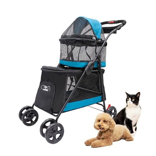 Pet & Pets Double Decker Pet Stroller (teal)